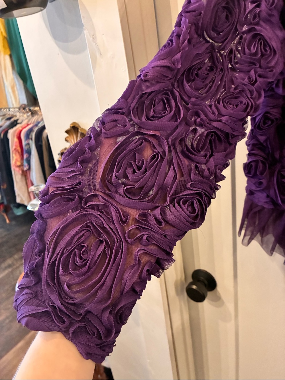 Pretty Angel Purple Ruffle Shacket - Picture 5 of 5